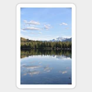 lake reflection in the mountains Sticker